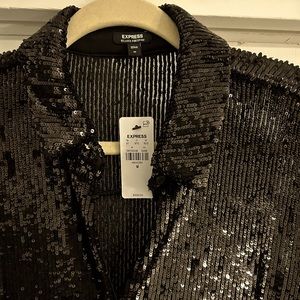 Brand new medium relaxed fit sequined Portofino shirt from Express.